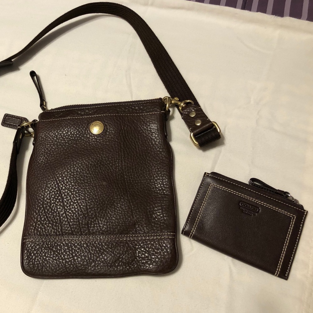 Coach crossbody bag and small wallet